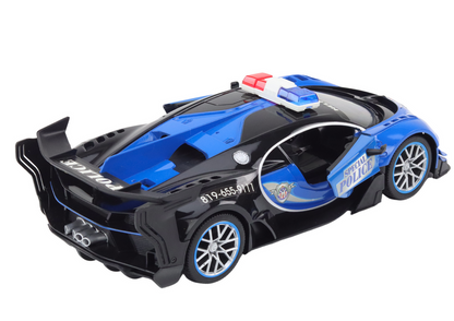 Carro polícia RC escala 1:12 azul
