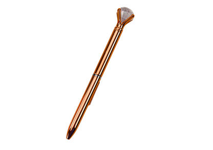 Caneta Diamante Cristal Metálica Tinta Azul 0,7mm (1 unidade, sortido)