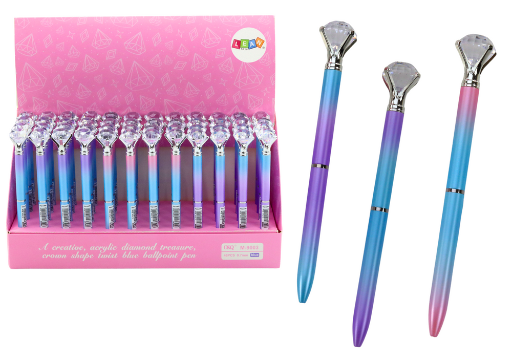 Caneta diamante colorida tinta azul 0,7mm mix (1 unidade, sortido)