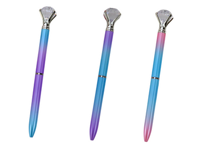 Caneta diamante colorida tinta azul 0,7mm mix (1 unidade, sortido)
