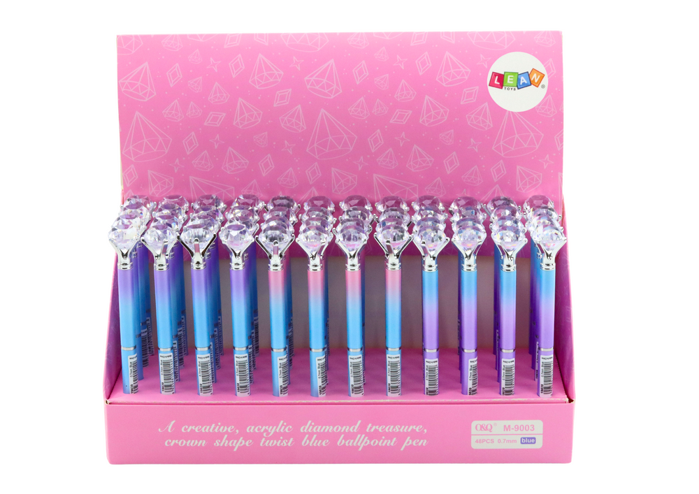 Caneta diamante colorida tinta azul 0,7mm mix (1 unidade, sortido)