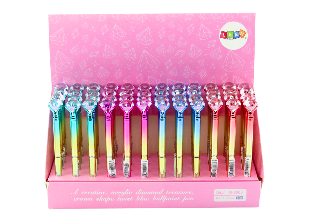 Caneta dourada brilhante tinta azul 0,7mm mix (1 unidade, sortido)