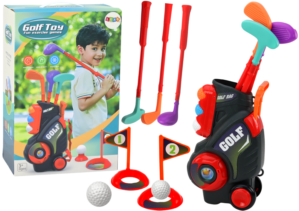Mini golfe infantil com carrinho de rodas