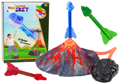 Jogo lançador de foguetões vulcão dinossauros ajustável