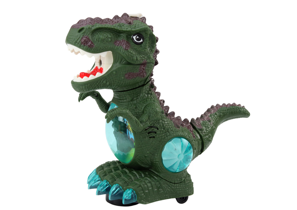 Dinossauro dançante com sensor de obstáculos luz e som verde