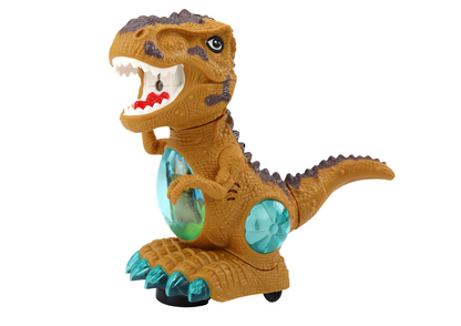 Dinossauro dançante com sensor de obstáculos luz e som amarelo