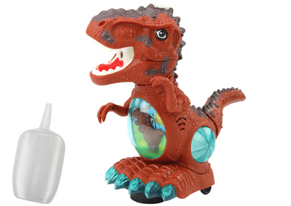Dinossauro dançante com sensor de obstáculos luz e som castanho