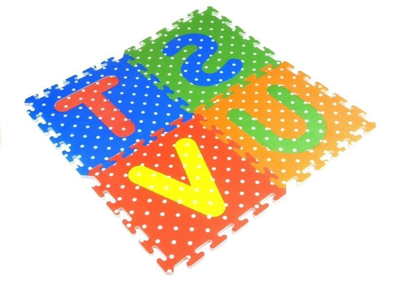 Tapete puzzle espuma alfabeto e números