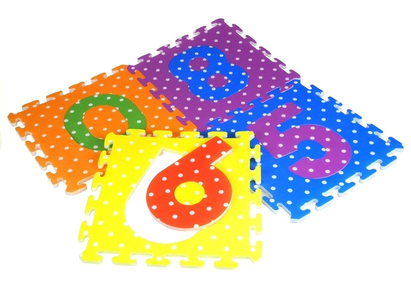 Tapete puzzle espuma alfabeto e números