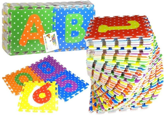 Tapete puzzle espuma alfabeto e números