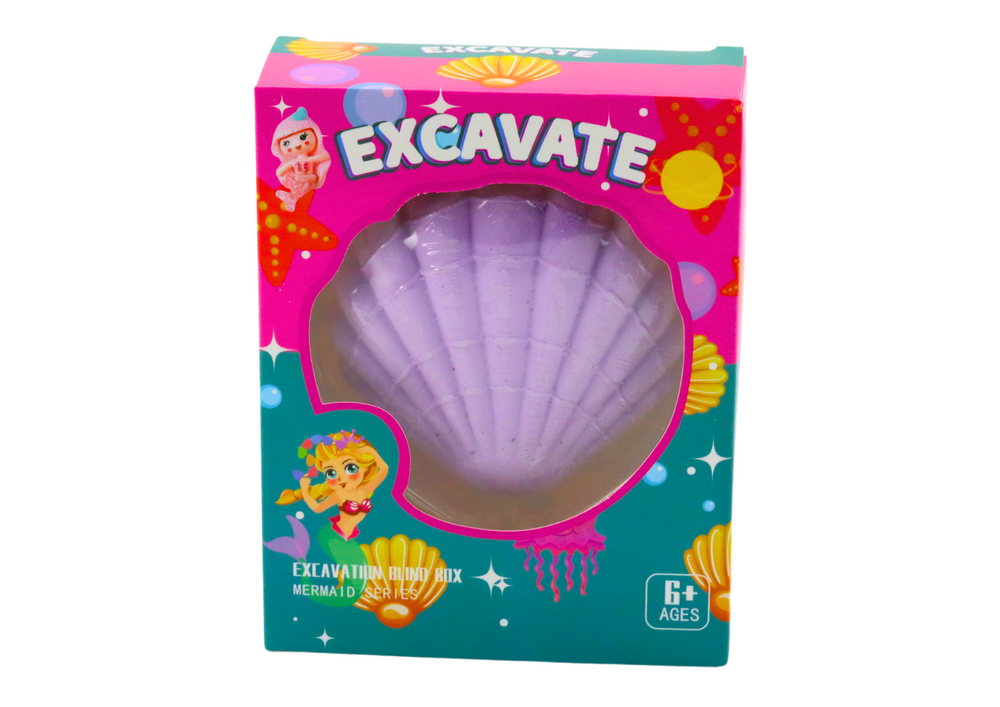Conjunto arqueológico sereia em concha com cinzel e escova (1 unidade, sortido)