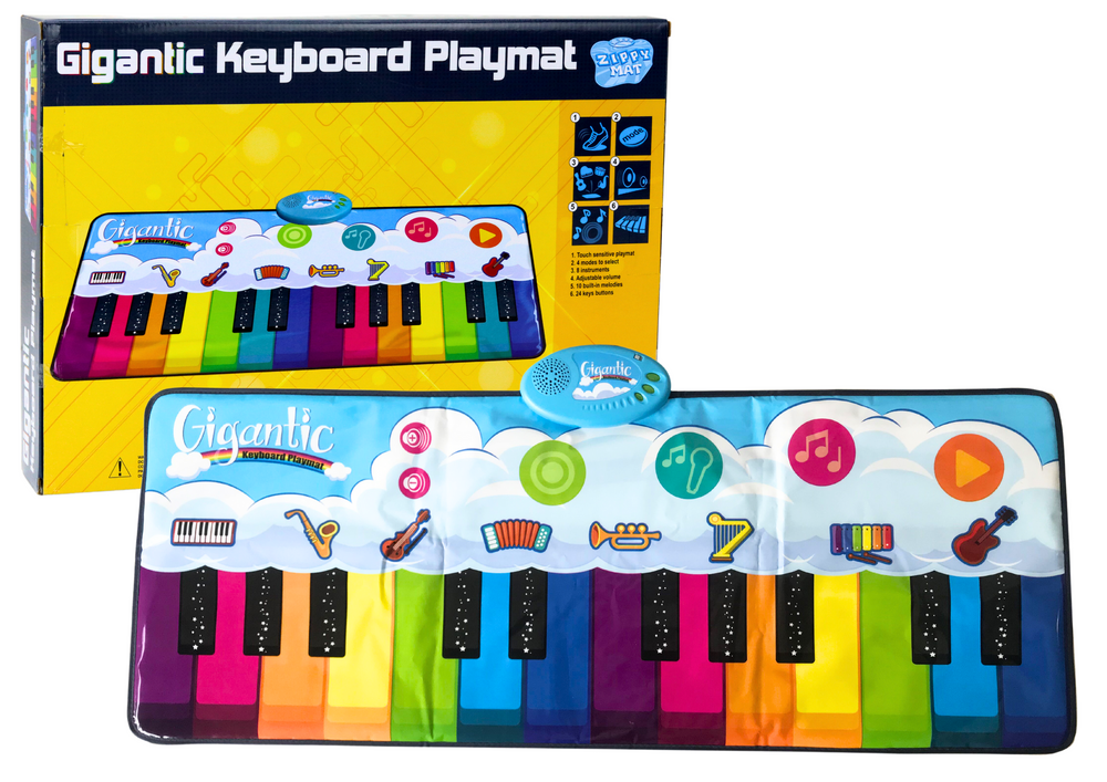 Tapete dança educativo piano arco-íris 10 melodias