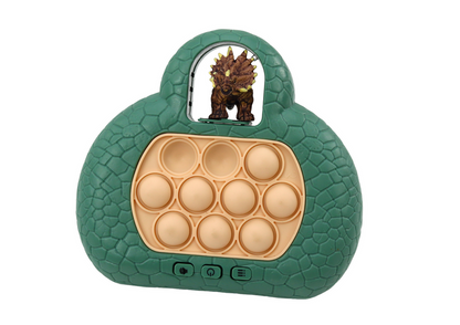 Consola arcade Pop-It dinossauro 4 modos verde