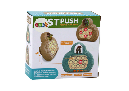 Consola arcade Pop-It dinossauro 4 modos verde