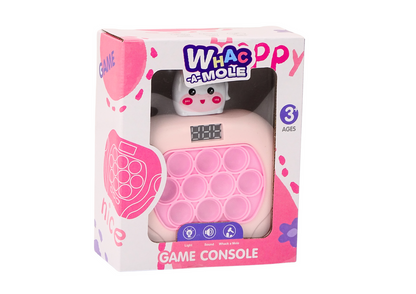Jogo Pop-It whac-a-mole unicórnio luz e som rosa
