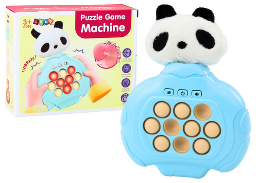 Consola Pop-It panda sensorial vibração azul