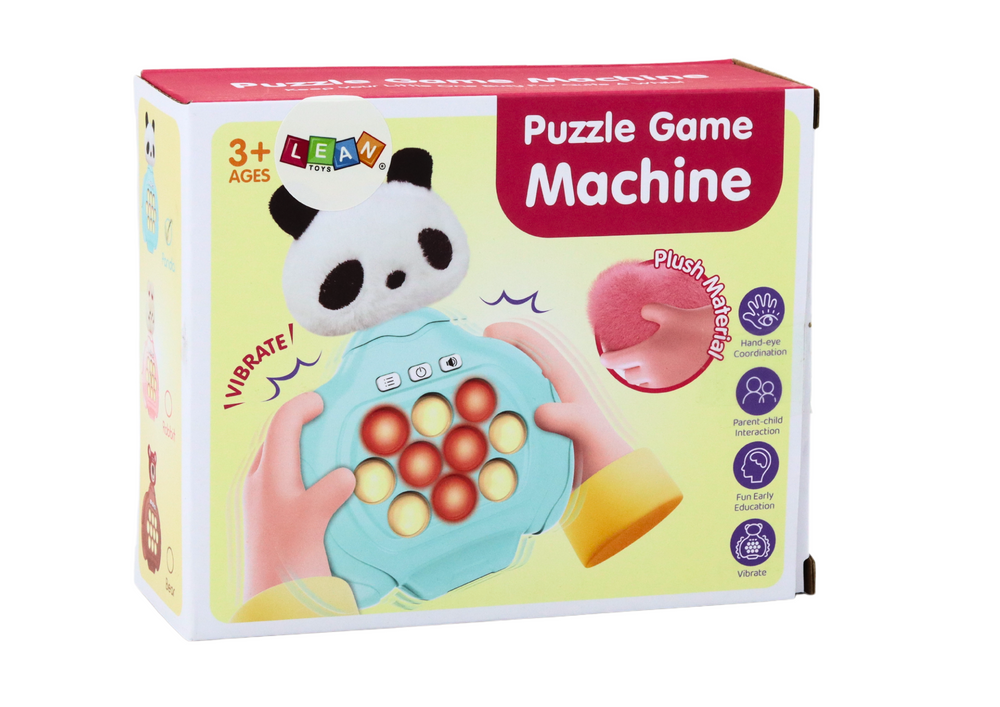 Consola Pop-It panda sensorial vibração azul