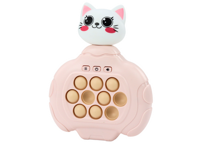 Consola Pop-It gato sensorial vibração rosa
