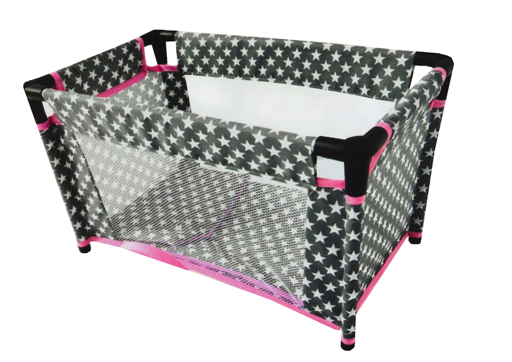 Cama boneca Alice cinza rosa