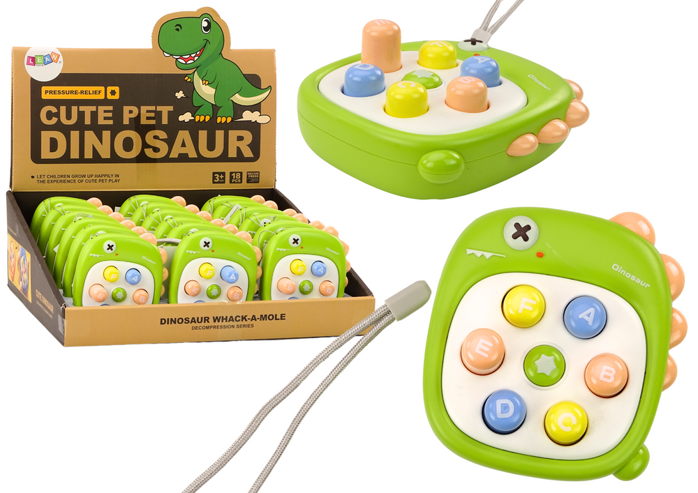 Jogo whac-a-mole dinossauro letras verde (1 unidade)