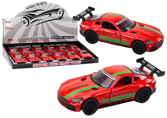 Carro desportivo 1:32 metal com spoiler vermelho e som (1 unidade, sortido)