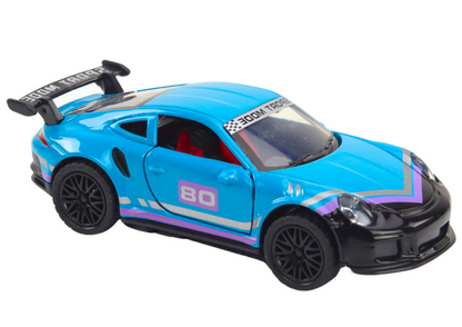 Carro desportivo 1:32 fricção metal turquesa (1 unidade, sortido)