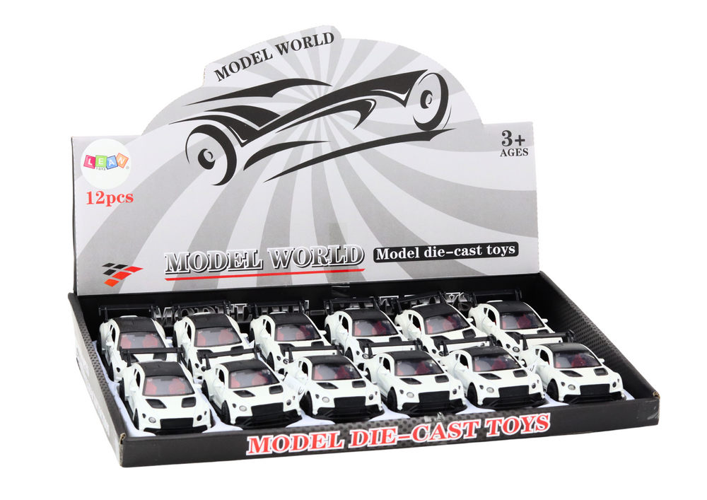 Carro desportivo 1:32 fricção metal branco pérola (1 unidade, sortido)