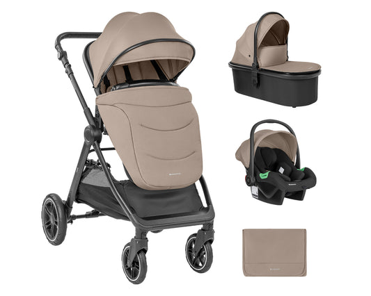 Carrinho de bebé Ava Bege 3 em 1 com alcofa
