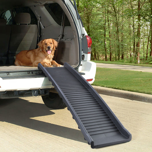 Rampa cães dobrável 155x40 cm até 90 kg preto