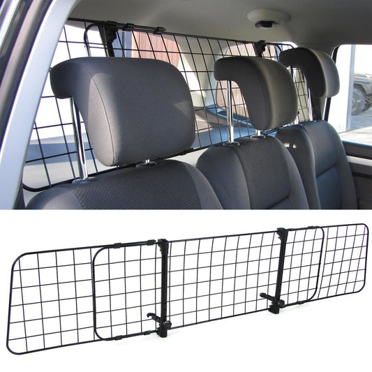 Grade divisória automóvel para cães ajustável 91-145x30 cm preto