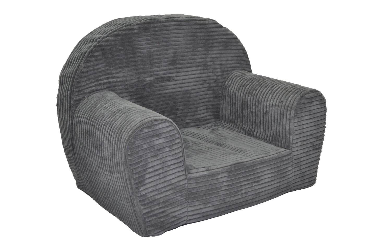 Cadeira infantil LINCOL 60x40x45 cm veludo cotelê cinzento claro