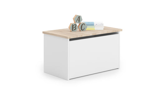 Caixa brinquedos Daria 42x40x73 cm branco castanho