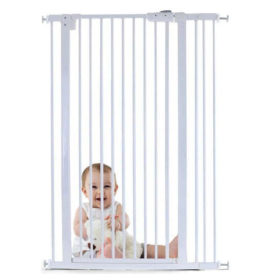 Barreira segurança 83-96 cm altura 120 cm metal branco