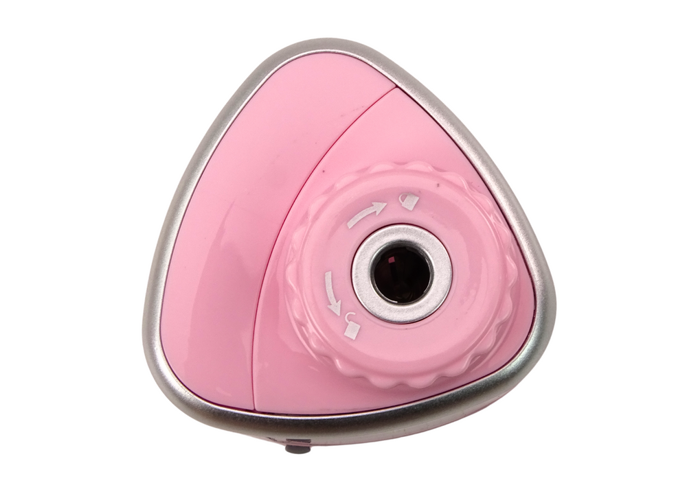 Afiador elétrico rosa para lápis 6-8 mm