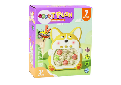 Consola arcade Pop-It raposa 7 modos roxo