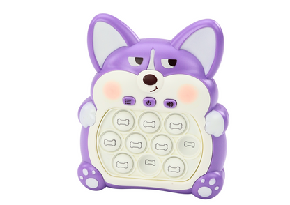 Consola arcade Pop-It raposa 7 modos roxo