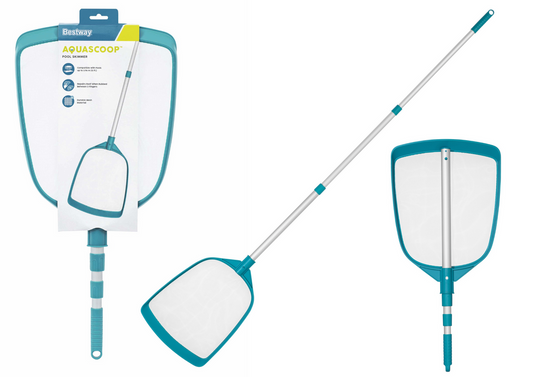 Kit limpeza piscina rede cabo 163cm
