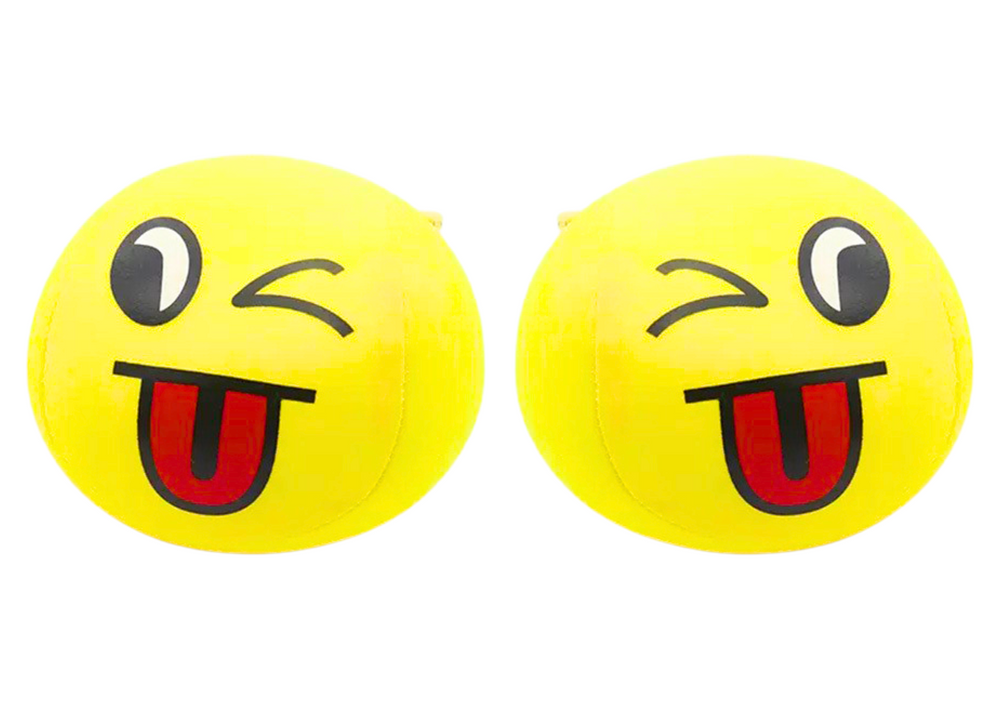 Bola emoji amarela macia 9cm