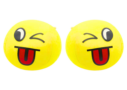 Bola emoji amarela macia 9cm