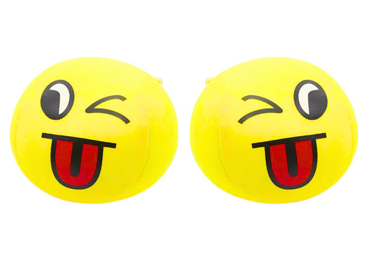 Bola emoji amarela macia 9cm