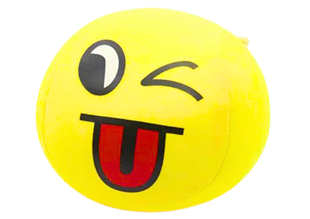 Bola emoji amarela macia 9cm