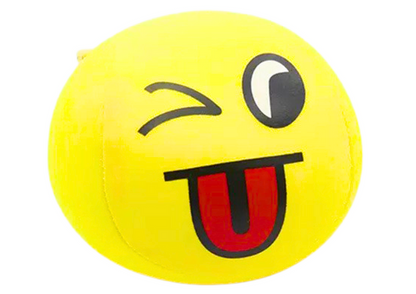 Bola emoji amarela macia 9cm