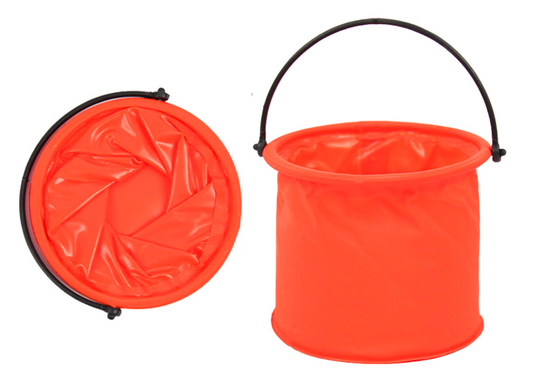 Balde dobrável multifunções PVC laranja