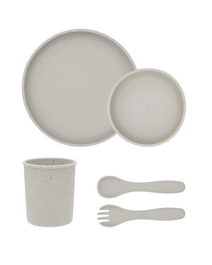 Serviço de louça de silicone Platinum com 5 peças Sand Kikkaboo