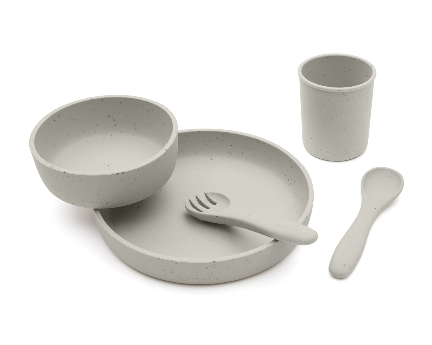 Serviço de louça de silicone Platinum com 5 peças Sand Kikkaboo
