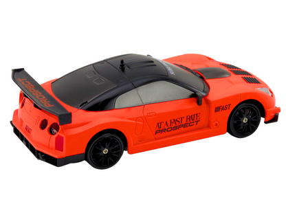 Carro RC 1:24 laranja rodas intercambiáveis