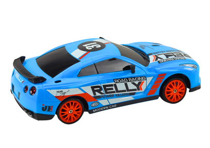 Carro RC 1:24 azul rodas intercambiáveis