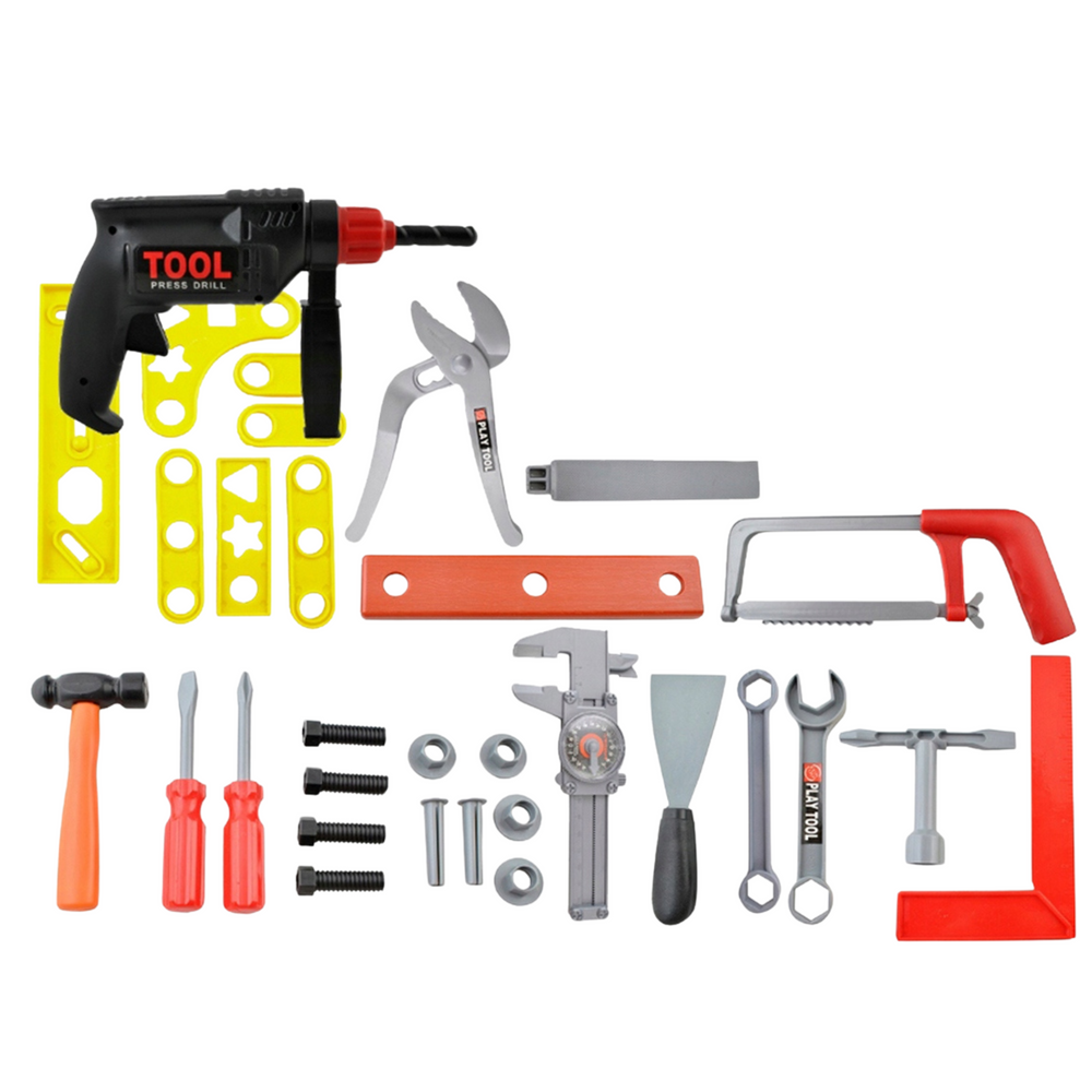 Caixa ferramentas DIY com berbequim acessórios