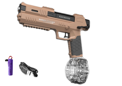 Pistola água automática castanha transparente