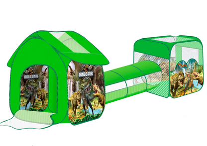 Parque infantil 3 em 1 tenda casa piscina dinossauros